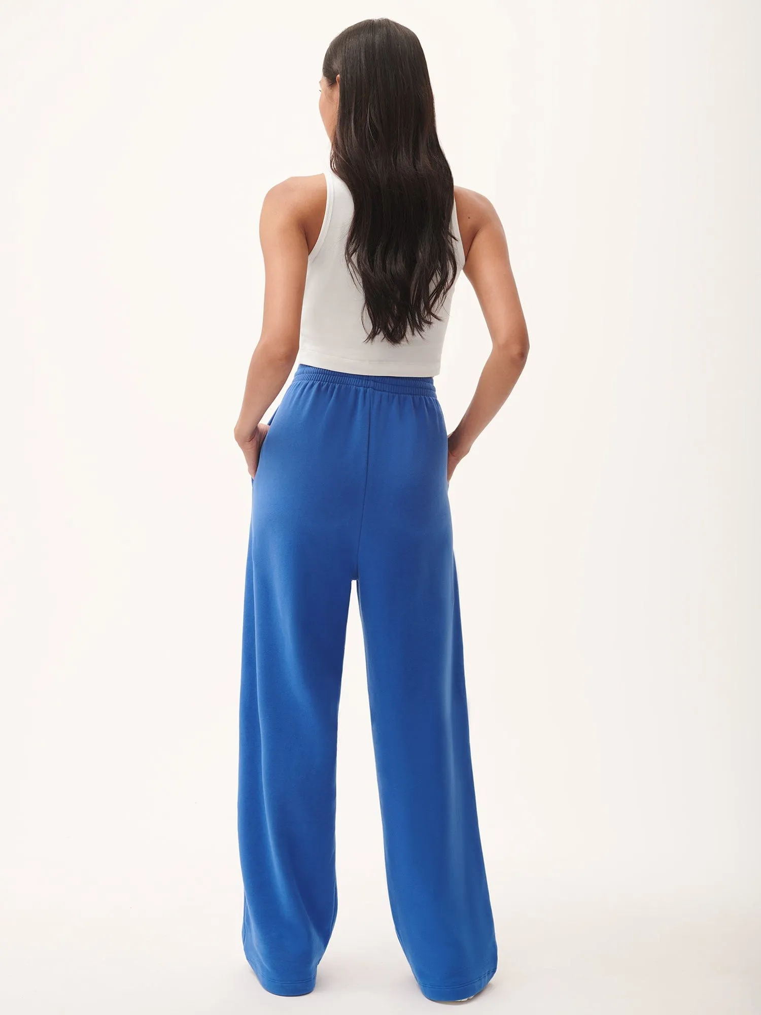 Womens 365 Midweight Straight Leg Track Pants—Gaia Blue