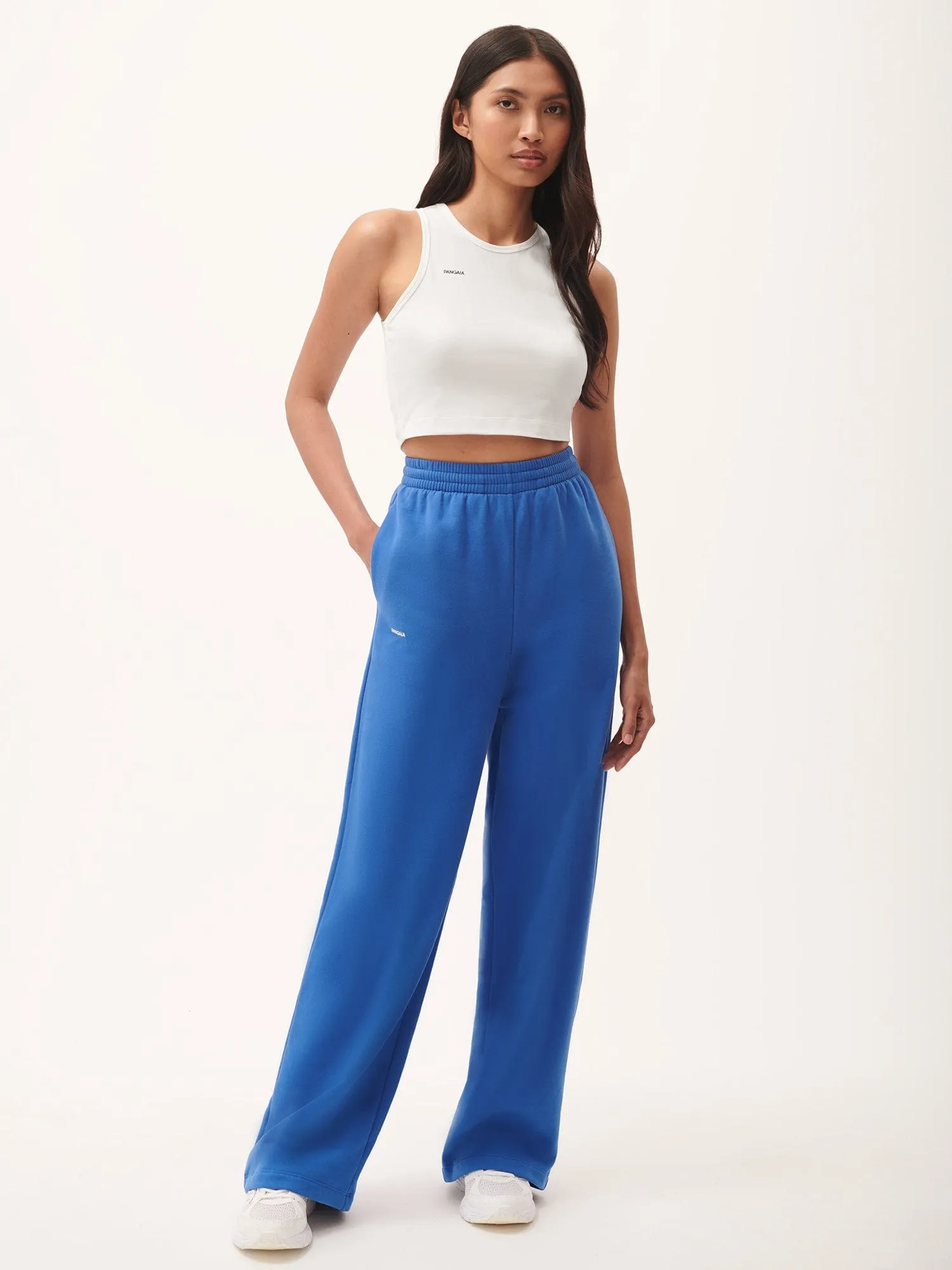 Womens 365 Midweight Straight Leg Track Pants—Gaia Blue