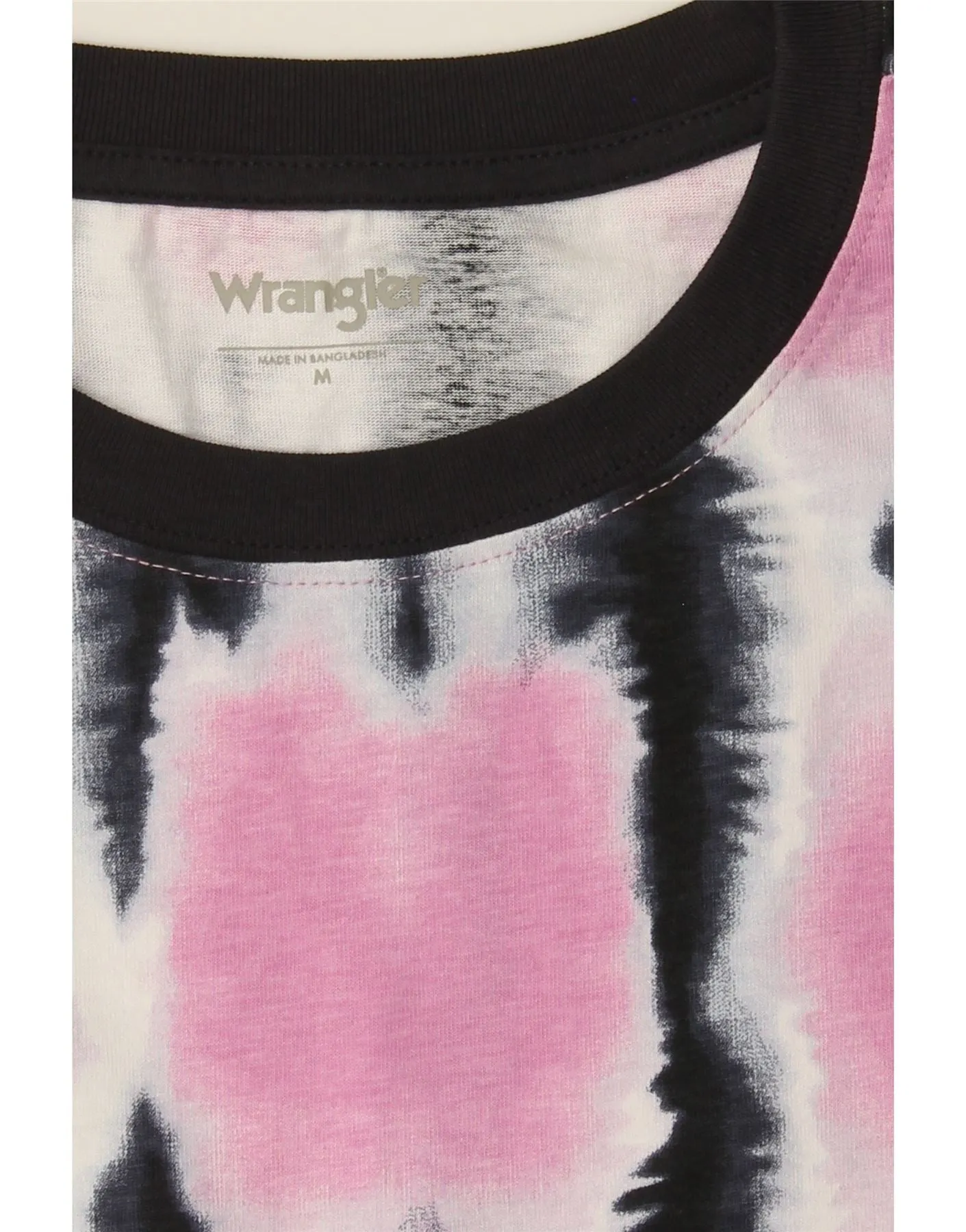 WRANGLER Mens T-Shirt Top Medium Pink Tie Dye Cotton