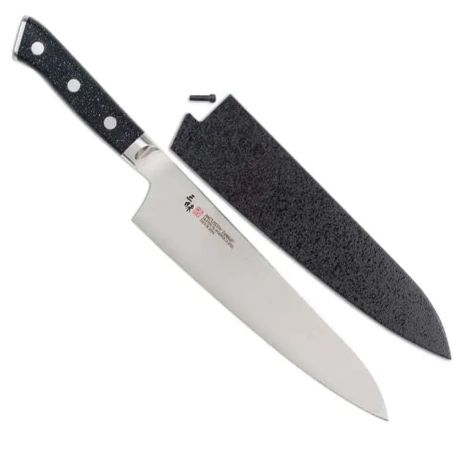 Zanmai Pro Damascus Gyuto SE with Black Lacquer Saya Cover