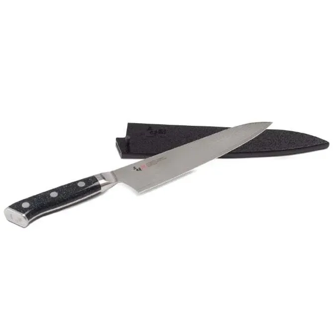 Zanmai Pro Damascus Gyuto SE with Black Lacquer Saya Cover
