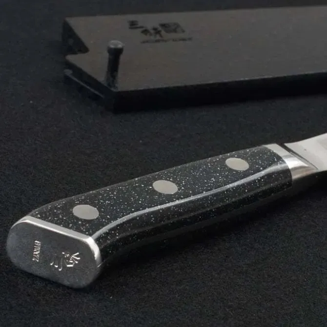 Zanmai Pro Damascus Gyuto SE with Black Lacquer Saya Cover